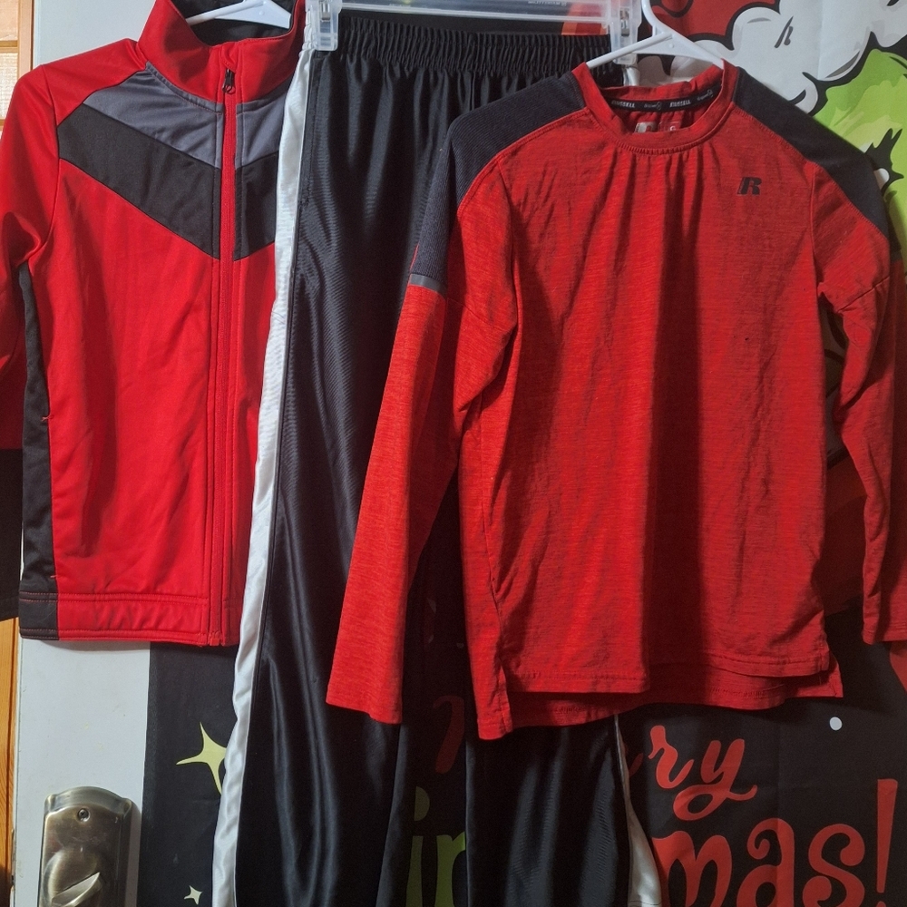 Size 10-12 Boys set of 3 Energy Zone Black Athletic Apparel In Mint Condition.